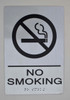 SIGNS NO SMOKING Sign ADA Sign -Tactile