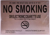 SIGNS NO SMOKING OR ELECTRONIC