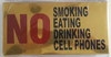 SIGNS NO SMOKING EATING DRINKING
