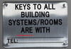 SIGNS KEYS TO ALL BUILDING