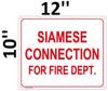 SIAMESE CONNECTION FOR FIRE DEPARTMENT -SIGN