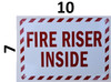 FIRE Riser Inside Sign ,