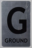 SIGNS Ground Floor Number Sign (Brush Aluminium,