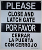 Sign Please Close and Latch Gate
