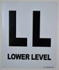 SIGNS Lower Level Sign (White, Rust Free