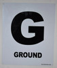 SIGNS Ground Floor Sign (White, Rust Free