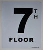 SIGNS 7th Floor Sign (White,