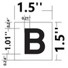 PHOTOLUMINESCENT DOOR IDENTIFICATION NUMBER B SIGN HEAVY DUTY / GLOW IN THE DARK