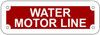 WATER MOTOR LINE SIGN- REFLECTIVE !!!