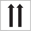 PHOTOLUMINESCENT DOOR IDENTIFICATION LETTER "Two Arrow Up" SIGN HEAVY DUTY / GLOW IN THE DARK