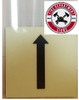 PHOTOLUMINESCENT DOOR IDENTIFICATION LETTER "One Arrow UP " SIGN HEAVY DUTY / GLOW IN THE DARK