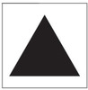 PHOTOLUMINESCENT DOOR IDENTIFICATION LETTER "Triangle" SIGN HEAVY DUTY / GLOW IN THE DARK