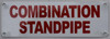 Combination Standpipe Sign (White Reflective,Aluminium 4x12)-(ref062020)