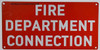 FIRE Department Connection Sign (Aluminium Reflective,