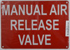 SIGNS Manual AIR Release Valve Sign (Reflective