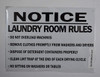 SIGNS Laundry Room Rules Sign