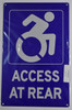 SIGNS Access at Rear Sign