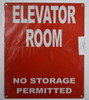 SIGNS Elevator Room Sign (Red,