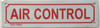 AIR CONTROL Sign ( WHITE, ALUMINIUM