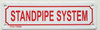 SIGNS Standpipe System Sign (White Background,Aluminium 2X7)-(ref062020)