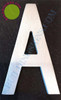 Aluminum Letter A Sign (Brush Silver,Double