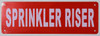 Sprinkler Riser Sign