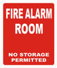 FIRE ALARM ROOM SIGN - RED