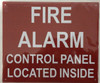 SIGNS FIRE Alarm Control Panel Located Inside