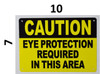 Caution Eye Protection Required in This Area Sign