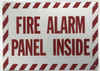 SIGNS FIRE Alarm Panel Inside Sign -