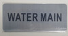 SIGNS WATER MAIN SIGN - BRUSHED ALUMINUM