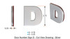 Apartment Number 4D Sign/Mailbox Number Sign, Door Number Sign. (Silver,3D, Size 2.75 x 1.75, Comes with Double Sided Tape)- The Maple line