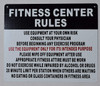 SIGNS Fitness Center Rules Sign-Horizontal