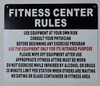 SIGNS Fitness Center Rules Sign-Horizontal (White,Aluminium 10x12)-(ref062020)