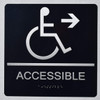BRAILLE ACCESSIBLE RIGHT ARROW SIGN