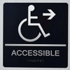 ACCESSIBLE RIGHT ARROW ada sign