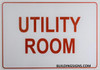 SIGNS UTILITY ROOM SIGN- REFLECTIVE