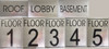 Floor number Sign Set -Delicato line