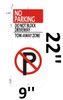 No Parking - Do Not Block Driveway, Tow Away Zone (with No Parking Symbol) Sign,