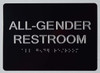 SIGNS All Gender Restroom Sign -Tactile Signs