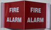 FIRE ALARM SIGN 2D projection signs / 2d hallway sign is printed on both sides for easy viewing.