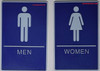 SIGNS ADA Men & Women Restroom Sign