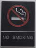 ADA NO Smoking Sign with Braille and Double Sided Tap