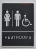 SIGNS ADA Wheelchair Accessible Restroom Sign with