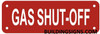 Gas Shut Off Sign (RED Reflective,