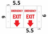 Emergency EXIT Arrow Down 3D Projection Sign/FIRE Extinguisher Hallway Sign