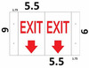 EXIT Arrow Down 3D Projection Sign/EXIT Arrow Down Hallway Sign