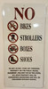 No Storage in Hallway Sign 6x12