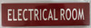 Electrical Room Door/Wall Sign - (Red,Double