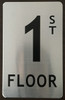 SIGNS 1st Floor Sign (Brush Aluminium, 5X8)-The